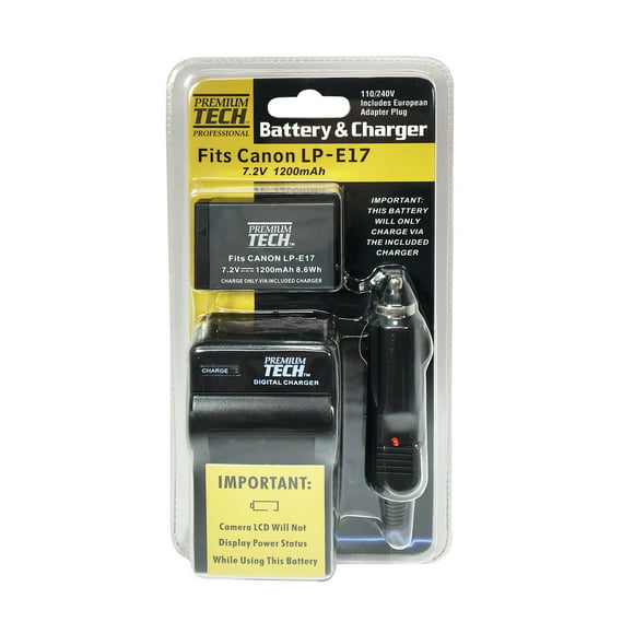 Synergy Digital Camera Battery Compatible with Canon LP-E17 Battery Charger Included Li-Ion, 7.2V, 1200 mAh Works with Canon EOS 77D EF-S Digital Camera, Ultra Hi-Capacity 